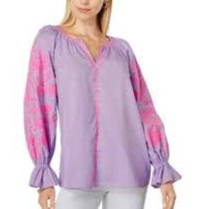 Lilly Pulitzer Bohemian Ravina Tunic Top in Purple Iris Size M